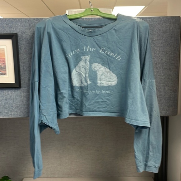American Eagle long sleeve cropped top - Picture 3 of 8